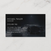 Moderne professionele auto detaillering wassen sch visitekaartje (Achterkant)