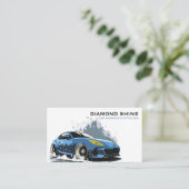 Moderne professionele auto detaillering wassen sch visitekaartje (Staand voorkant)