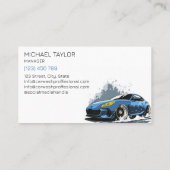 Moderne professionele auto detaillering wassen sch visitekaartje (Achterkant)