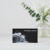 Moderne professionele auto detaillering wassen sch visitekaartje (Staand voorkant)