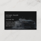 Moderne professionele auto detaillering wassen sch visitekaartje (Achterkant)