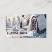 Moderne professionele auto detaillering wassen sch visitekaartje (Voorkant)