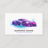 Moderne professionele auto detaillering wassen sch visitekaartje (Voorkant)