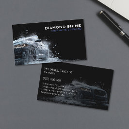 Moderne professionele auto detaillering wassen sch visitekaartje