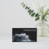 Moderne professionele auto detaillering wassen sch visitekaartje (Staand voorkant)