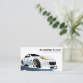 Moderne professionele auto detaillering wassen sch visitekaartje (Staand voorkant)