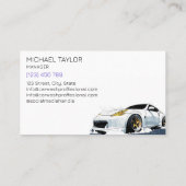 Moderne professionele auto detaillering wassen sch visitekaartje (Achterkant)