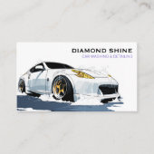 Moderne professionele auto detaillering wassen sch visitekaartje (Voorkant)