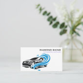 Moderne professionele auto detaillering wassen sch visitekaartje (Staand voorkant)