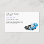 Moderne professionele auto detaillering wassen sch visitekaartje (Achterkant)