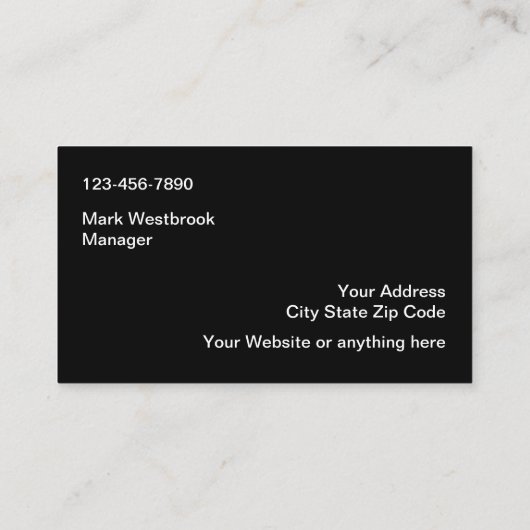 Moderne professionele auto-Visitekaartjes Visitekaartje (Achterkant)