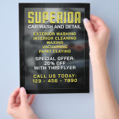 Moderne professionele autogegevens flyer (Hand)