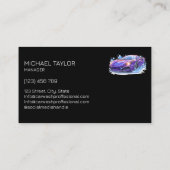 Moderne professionele autowasserij reiniging visitekaartje (Achterkant)