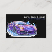 Moderne professionele autowasserij reiniging visitekaartje (Voorkant)