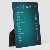 Moderne professionele bedrijfs prijslijst  fotoplaat (Zijkant)
