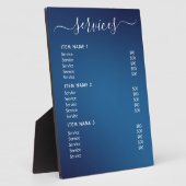Moderne professionele bedrijfs prijslijst fotoplaat (Zijkant)