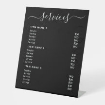 Moderne professionele bedrijfs prijslijst 