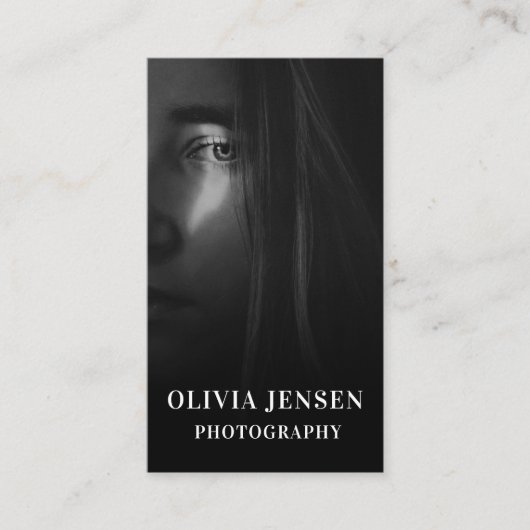 Moderne professionele bedrijfsfotografie visitekaartje (Voorkant)
