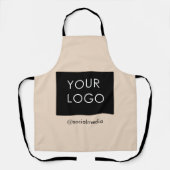 Moderne Professionele BedrijfsLogo Beige Schort (Voorkant)