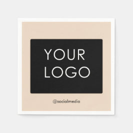 Moderne Professionele BedrijfsLogo Beige Servet
