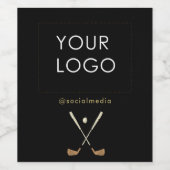 Moderne Professionele Bedrijfslogo Golf Wijn Etiket (Enkel label)