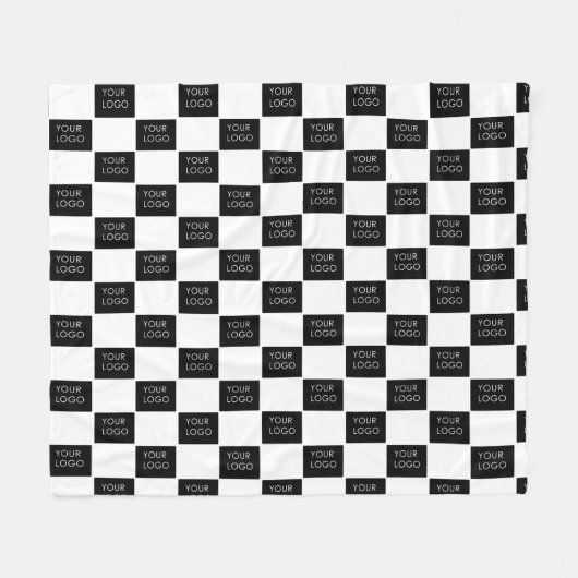 Moderne Professionele BedrijfsLogo Promo Fleece Deken (Voorkant (Horizontaal))