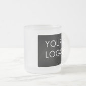 Moderne Professionele BedrijfsLogo Promo Matglas Koffiemok (Voorkant rechts)