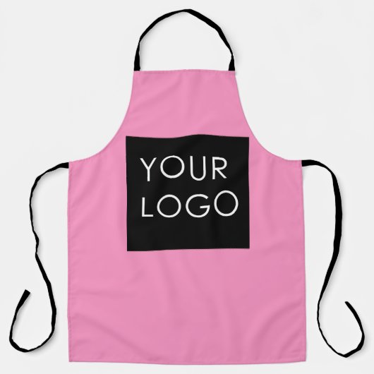 Moderne Professionele BedrijfsLogo roze Schort (Voorkant)