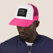 Moderne Professionele BedrijfsLogo roze Trucker Pet (In situ)