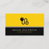 Moderne professionele binnenlandse elektricien visitekaartje (Voorkant)