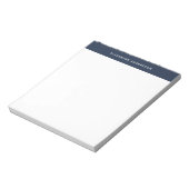 Moderne professionele blauwe gepersonaliseerde not notitieblok (Linkerzijde)