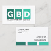 Moderne professionele Blauwgroen Visitekaartje (Voorkant / Achterkant)