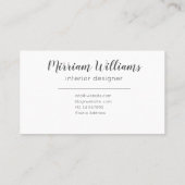 Moderne professionele blauwgroen waterverf visitekaartje (Achterkant)