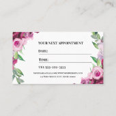 Moderne, professionele bloemenmake-up & kapsalon visitekaartje (Achterkant)