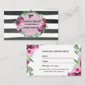 Moderne, professionele bloemenmake-up & kapsalon visitekaartje (Voorkant / Achterkant)