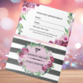 Moderne, professionele bloemenmake-up & kapsalon visitekaartje