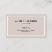 Moderne professionele Blush beige Loyalty-Kaart Klantenkaartje (Achterkant)