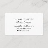 Moderne professionele blush gouden afspraakkaart visitekaartje (Achterkant)