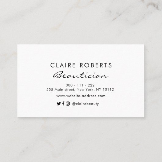 Moderne professionele blush gouden afspraakkaart visitekaartje (Achterkant)