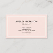 Moderne professionele Blush Roze Loyalty Card (Achterkant)