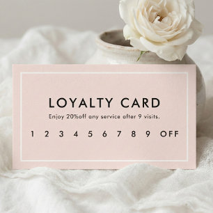 Moderne professionele Blush Roze Loyalty Card