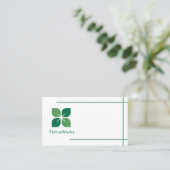 Moderne Professionele Bold Green Leaf Elegance Sch Visitekaartje (Staand voorkant)