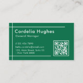 Moderne Professionele Bold Green Leaf Elegance Sch Visitekaartje (Achterkant)