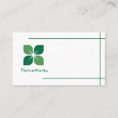 Moderne Professionele Bold Green Leaf Elegance Sch Visitekaartje (Voorkant)
