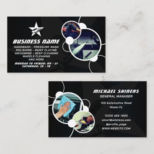 Moderne professionele bubble afbeelding visitekaartje (Voorkant / Achterkant)