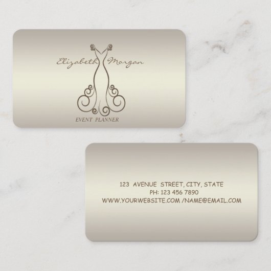 Moderne professionele charmant lichtgewicht, dress visitekaartje (Voorkant / Achterkant)