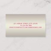 Moderne professionele charmant, lichtgewicht, faux visitekaartje (Achterkant)