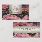 Moderne Professionele Charming, Lotus, Bourgondisc Visitekaartje (Voorkant / Achterkant)