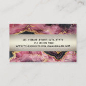 Moderne Professionele Charming, Lotus, Bourgondisc Visitekaartje (Achterkant)