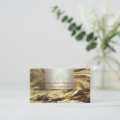 Moderne Professionele Charming,Lotus,Marmer Visitekaartje (Staand voorkant)